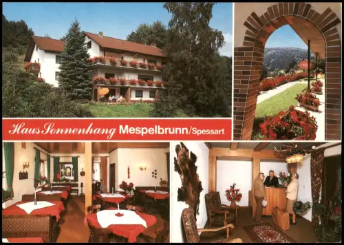 Mespelbrunn Pension Haus Sonnenhang Schlossallee (Mehrbild-AK) 1980