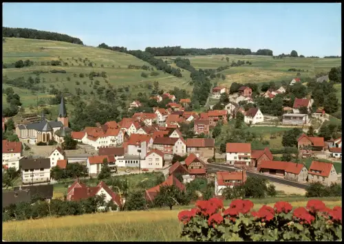 Ansichtskarte Mespelbrunn Ortsansicht Panorama-Ansicht 1975
