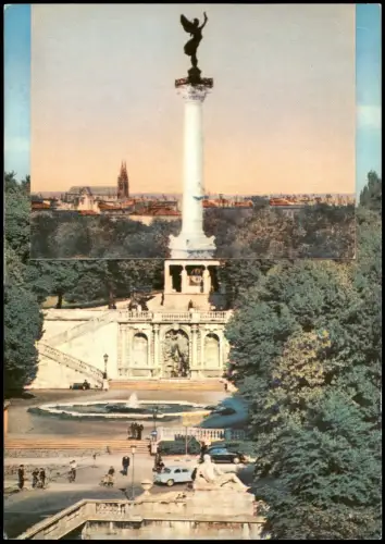 Ansichtskarte München Partie am Denkmal Friedensengel 1971