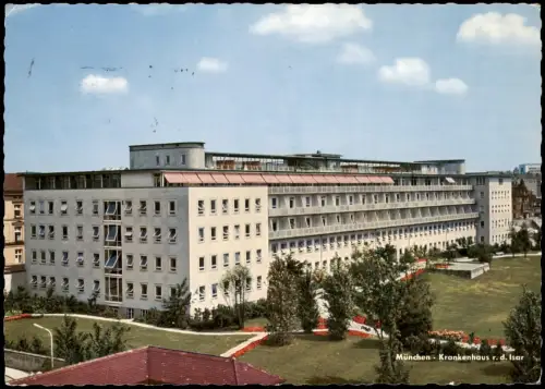 Ansichtskarte München Krankenhaus rechts der Isar 1963