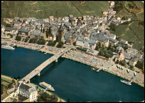 Bernkastel-Kues Berncastel-Cues Luftbild Luftaufnahme Mosel Brücke 1987