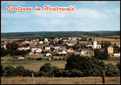 Ansichtskarte Breitenau (Westerwald) Panorama Gesamtansicht 1975