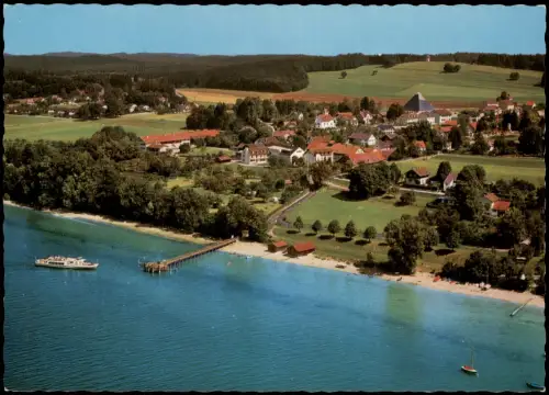 Breitbrunn am Ammersee Herrsching Breitbrunn v. Flugzeug aus, Luftaufnahme 1980