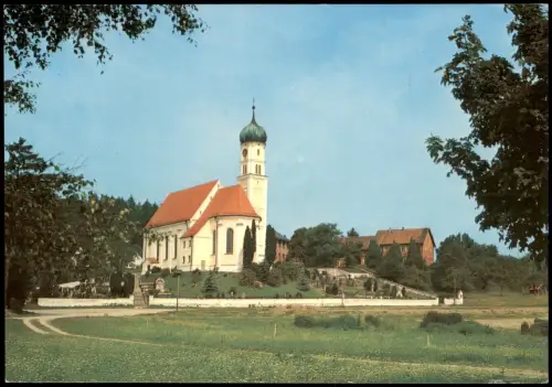 Ansichtskarte Siebnach-Ettringen a. d. Wertach Kirche Siebnach 1987