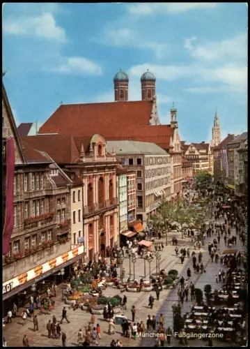 München Fußgängerzone, Geschäfte Geschäftsstraße Innenstadt 1975