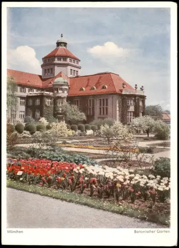 Ansichtskarte München Botanischer Garten 1961   Vignette & Sonderstempel IGAFA