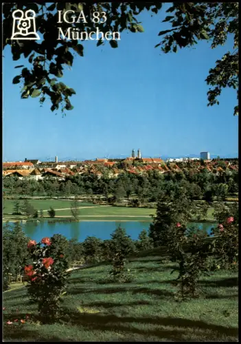 München Rosenhügel Aussichtspunkt IGA Intern. Gartenbau-Ausstellung 1983