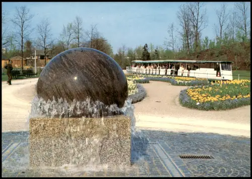 München Gartenbau-Ausstellung IGA-Kleinbahn und die schwebende Granitkugel 1983