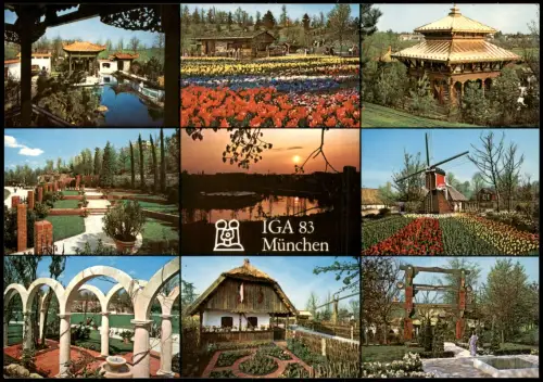 Ansichtskarte München Mehrbildkarte IGA Intern. Gartenbau-Ausstellung 1983