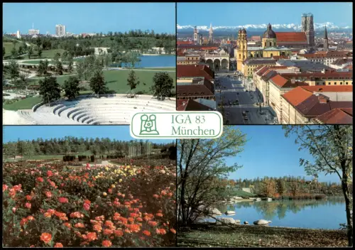 Ansichtskarte München IGA Intern. Gartenbau-Ausstellung (Mehrbildkarte) 1983