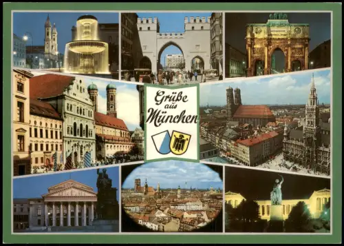 München Mehrbild-AK Sehenswürdigkeiten u. Stadt-Ansichten 1965