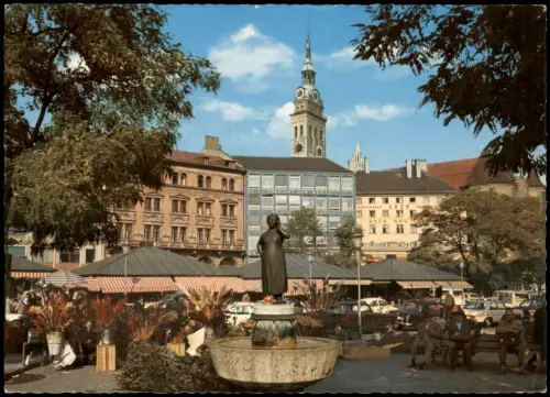 Ansichtskarte München Partie am Viktualienmarkt 1970