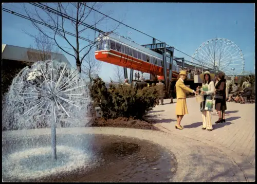 Mannheim Bundesgartenschau Aerobus-Bahnhof im Geländeteil Herzogenried 1975