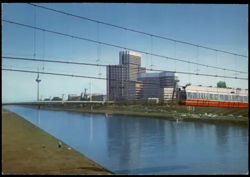 Mannheim Bundesgartenschau 1975 mit Schwebebahn über den Neckar 1975