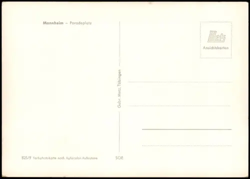 Ansichtskarte Mannheim Paradeplatz 1965
