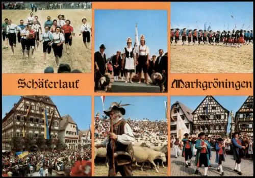 Ansichtskarte Markgröningen Schäferlauf Markgröningen (Mehrbildkarte) 1990