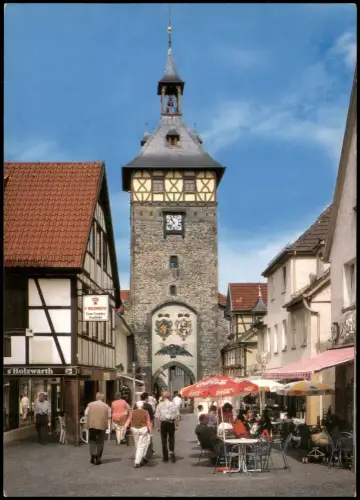 Marbach am Neckar Fußgängerzone am Torturm, Lokal Außensitz 1990