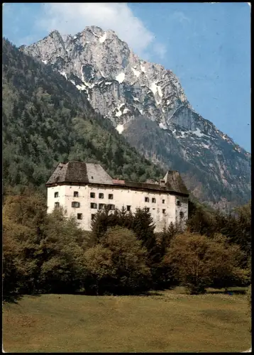 Piding Schloß Staufeneck mit Hochstaufen Piding-Mauthausen 1985
