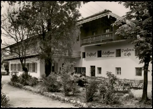 Ansichtskarte Marzoll Pension Café Gasthof Schifferer Weißbach 1960