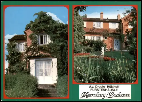Meersburg Mehrbild-AK mit Fürstenhäusle, Rebhäuschen von Droste-Hülshoff 1980
