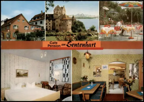 Meersburg Reklamekarte Café-Restaurant  Sentenhart Stefan-Lochner-Straße 1975