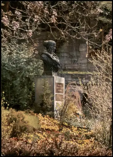 Meersburg Denkmal der Dichterin Annette von Droste-Hülshoff 1975