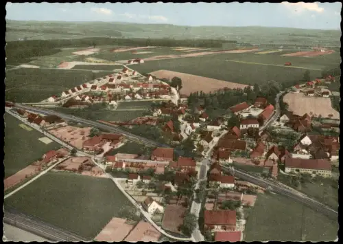 Ansichtskarte Warburg Luftaufnahme von MENNE Kreis Warburg 1975/1960