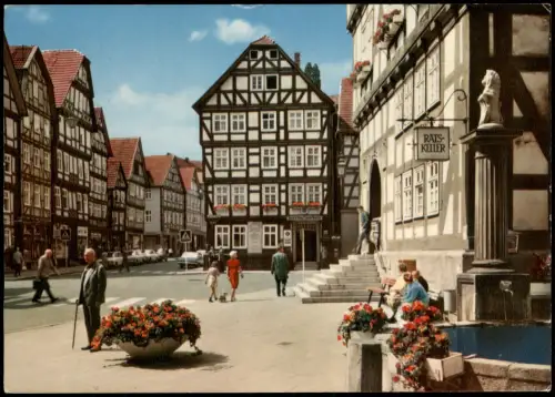 Ansichtskarte Melsungen Rathaus und Ratskeller Fachwerk-Häuser 1968