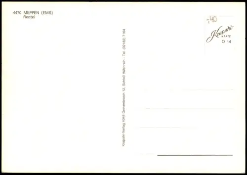 Ansichtskarte Meppen Rentei, Gebäude-Ansicht 1975