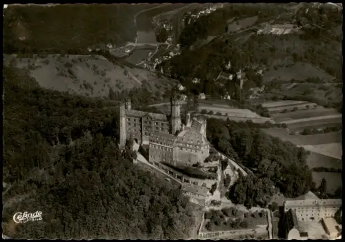 Balduinstein Luftaufnahme Luftbild Schloss Schaumburg a. Lahn 1955