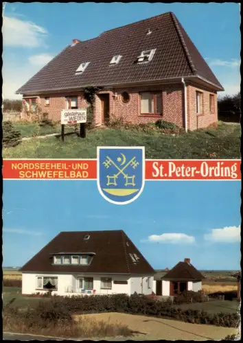 Ansichtskarte St. Peter-Ording Gästehäuser Lilo u. Horst Wieben 1975