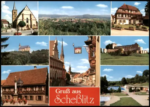 Scheßlitz Gruß ausScheßlitz, Ortsansichten (Mehrbildkarte) 1980