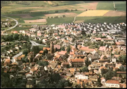 Ansichtskarte Schlitz Luftbild Gesamtansicht vom Flugzeug aus 1975