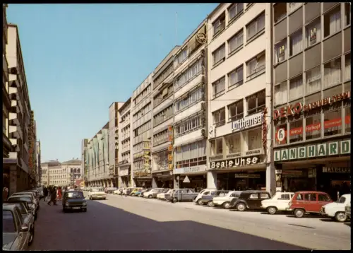 Ansichtskarte Saarbrücken Bahnhofstraße Beate Uhse Autos Geschäfte 1978