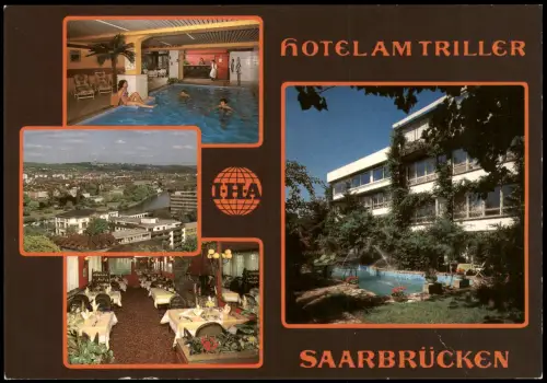 Ansichtskarte Saarbrücken Hotel am Triller Mehrbild mit Innenansichten 1978