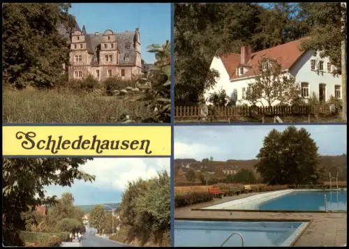 Ansichtskarte Schledehausen-Bissendorf 4 Bild Schloß Waldbad 1978