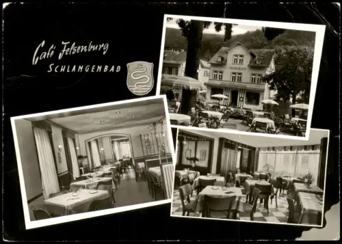 Ansichtskarte Schlangenbad Cafe Felsenburg 3 Bild 1968