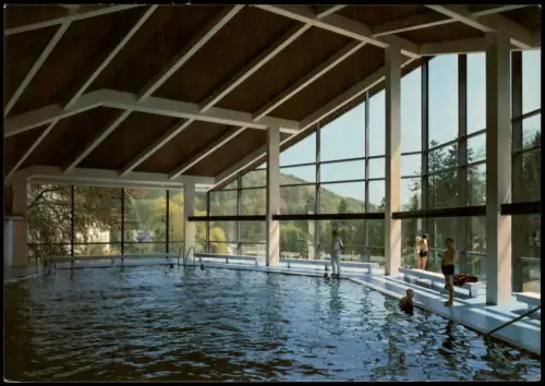 Ansichtskarte Schlangenbad Thermal-Hallen-Bewegungsbad - Innen 1972