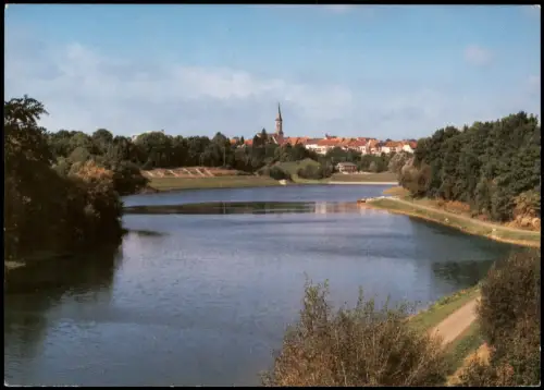 Ansichtskarte Schömberg (Schwarzwald) Stausee mit der Altstadtkulisse 1982