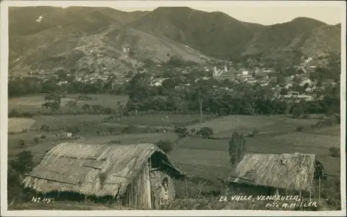 Postcard Venezuela Allgemein El Valle Hutten Stadt - Fotokarte 1923
