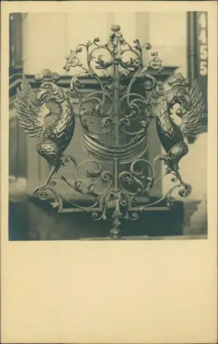 Postcard Riga Rīga Ри́га Geschmiedetes Wappen im Dom 1930