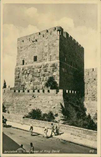 Jerusalem Jeruschalajim (רושלים) The Tower of King David 1940