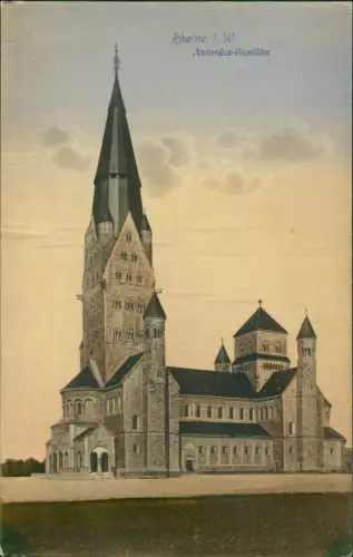Ansichtskarte Rheine Westfalen Partie an der Antonius-Basilika 1912