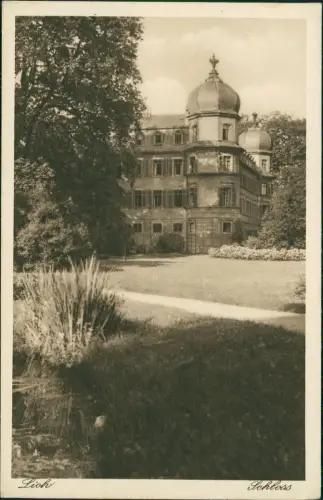 Ansichtskarte Lich Hessen Partie am Schloß 1928
