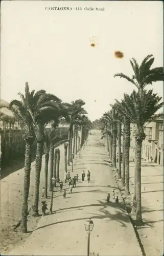Postale Cartagena (Spanien) Calle Real 1912