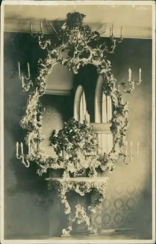 Meißen Porzellan-Manufaktur Prunkspiegel von Joh. Joach.Kaendler 1935