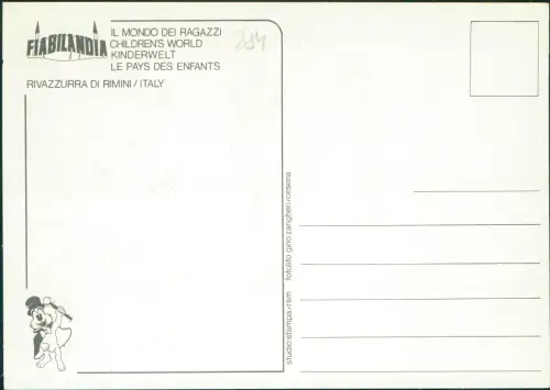 Cartolina Rimini FIABILANDIA Freizeitpark bei Nacht 1978