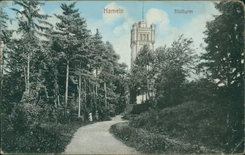 Ansichtskarte Hameln Weg zum Klütturm 1912
