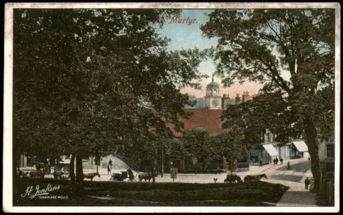 Royal Tunbridge Wells Kirche King Charles the Martyr mit Pferdekutschen 1905