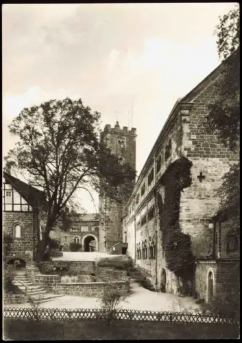 Ansichtskarte Eisenach Die Wartburg, Zweiter Burghof 1980